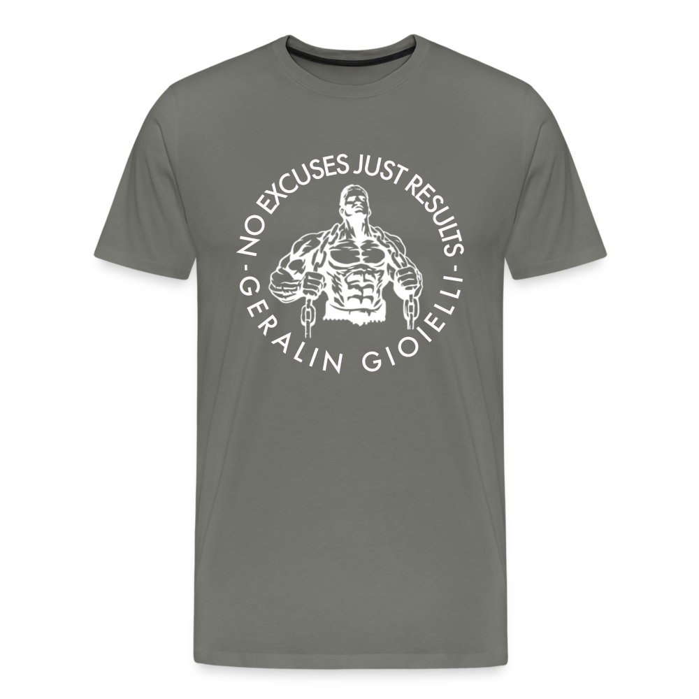 GYM Shirt Sport T-Shirt Men Herren Fitness Sportswear Unisex Streetwear - Asphalt