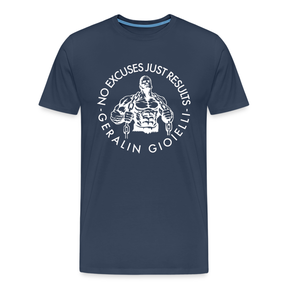 GYM Shirt Sport T-Shirt Men Herren Fitness Sportswear Unisex Streetwear - Navy