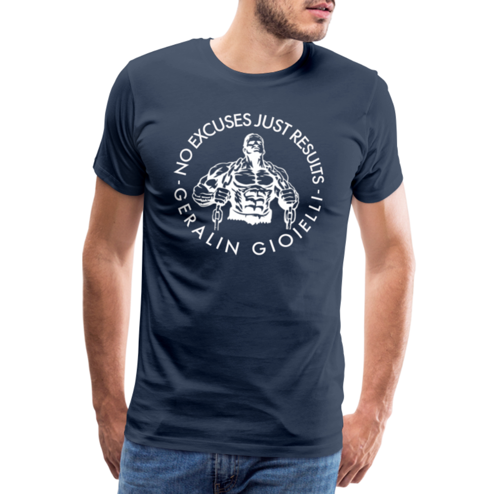 GYM Shirt Sport T-Shirt Men Herren Fitness Sportswear Unisex Streetwear - Navy
