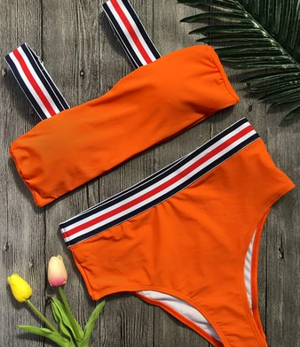 Frauen Bademode High Cut Bikini Set Sexy Push Up Badeanzug Damen Tanga