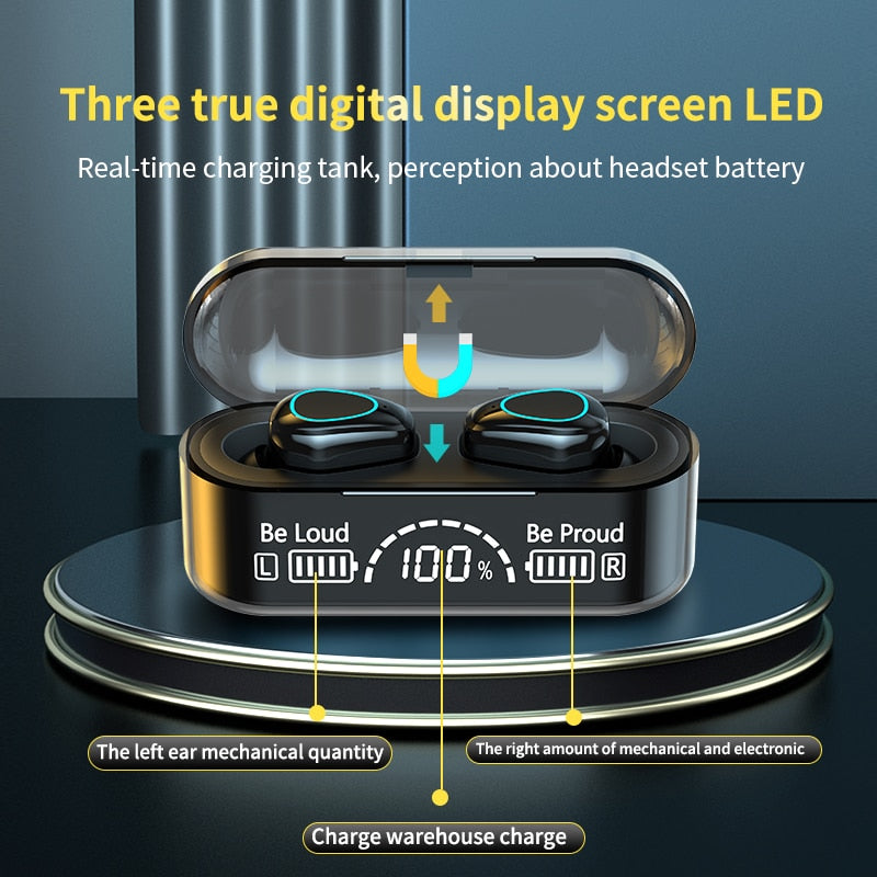 Bluetooth 5,2 Kopfhörer Mini Gaming Headset Stereo Ohrhörer EarBuds mit Mikro