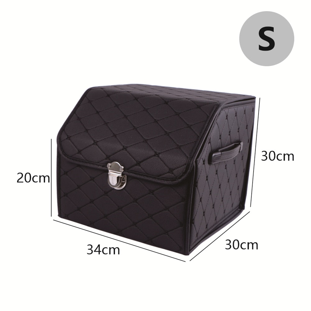 Leder Aufbewahrungsbox Kofferraum Organizer Auto Tasche Klappbarer