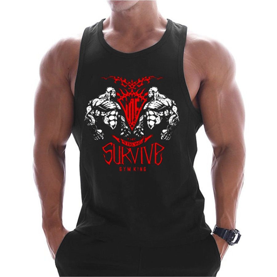 Tanktop T-Shirt Muskelshirt Achselshirt Sport Basic Unifarben Herren