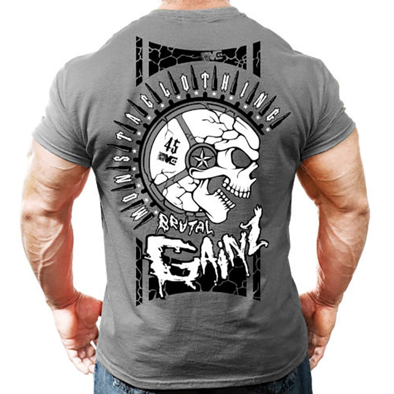 GYM Shirt Sport T-Shirt Men Herren Fitness Sportswear Unisex Streetwear