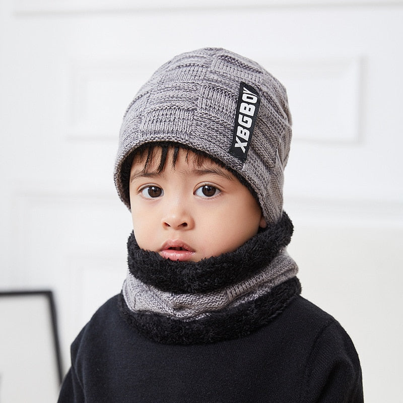 Warme Herren Wintermütze und Schal Fleece Mütze Strickmütze Kappe Hut Unisex
