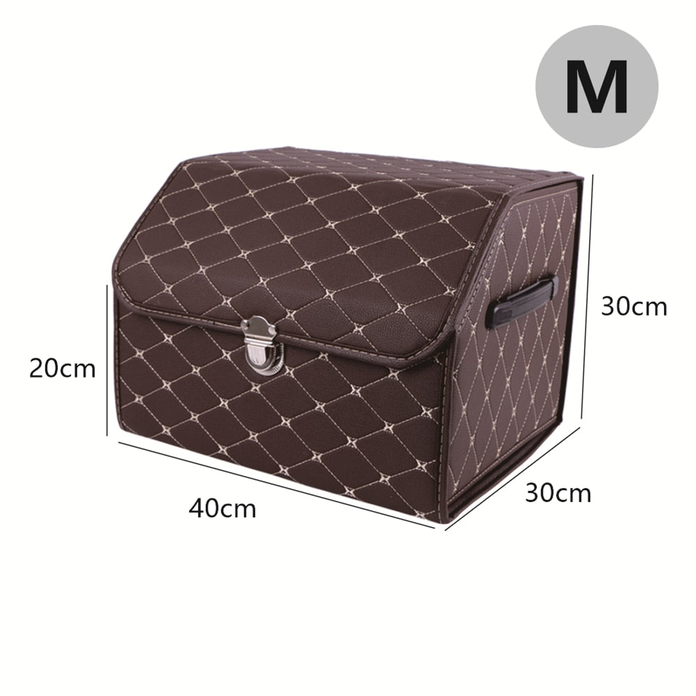 Leder Aufbewahrungsbox Kofferraum Organizer Auto Tasche Klappbarer