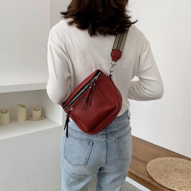 CROSSOVER BAUCHTASCHE HÜFTTASCHE UMHÄNGETASCHE BODYBAG PU Leder NEU
