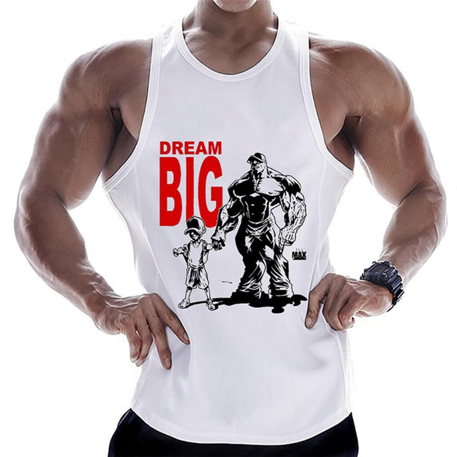 Tanktop T-Shirt Muskelshirt Achselshirt Sport Basic Unifarben Herren