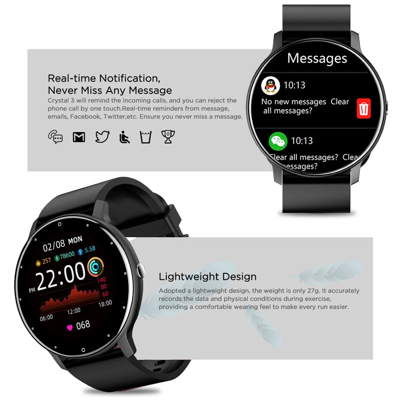 Bluetooth Smart watch Fitness Tracker Sport Uhr Puls Armband SpO2 IP67 Wasserdicht