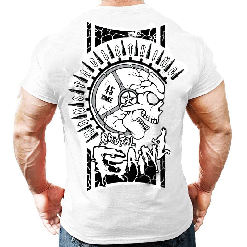 GYM Shirt Sport T-Shirt Men Herren Fitness Sportswear Unisex Streetwear