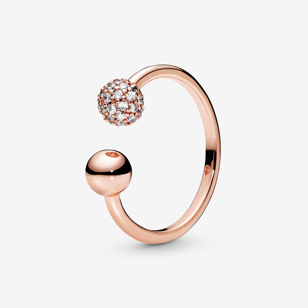 Massiv Sterling Silber 925 Ring filigran Fashion Damenring mit 3A Zirkonia