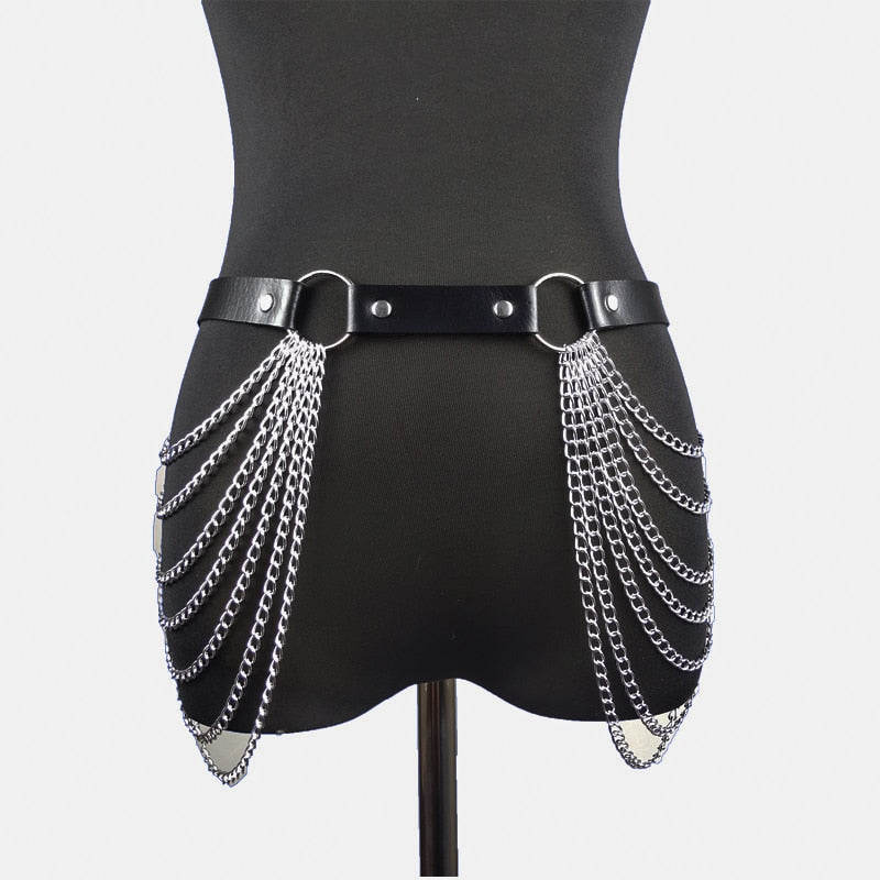 Sexy Harness Kette BH Gürtel Toys Punk Goth Frauen Bdsm Bondage Dessous