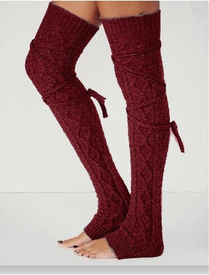 Damen Stulpen Beinwärmer Beinstulpen Beinlinge Legwärmer Häkeln Strümpfe Overknees