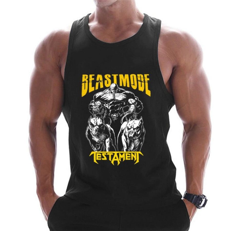 Tanktop T-Shirt Muskelshirt Achselshirt Sport Basic Unifarben Herren