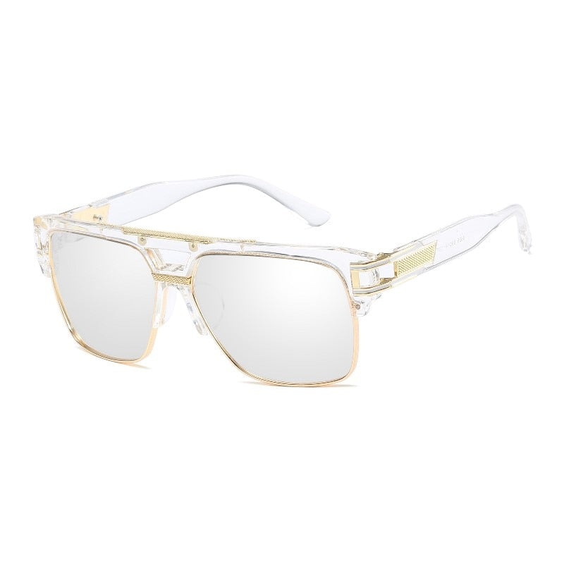 Klassische Designer Luxus Sonnenbrille Damen Herren Quadratische Übergröße Gläser