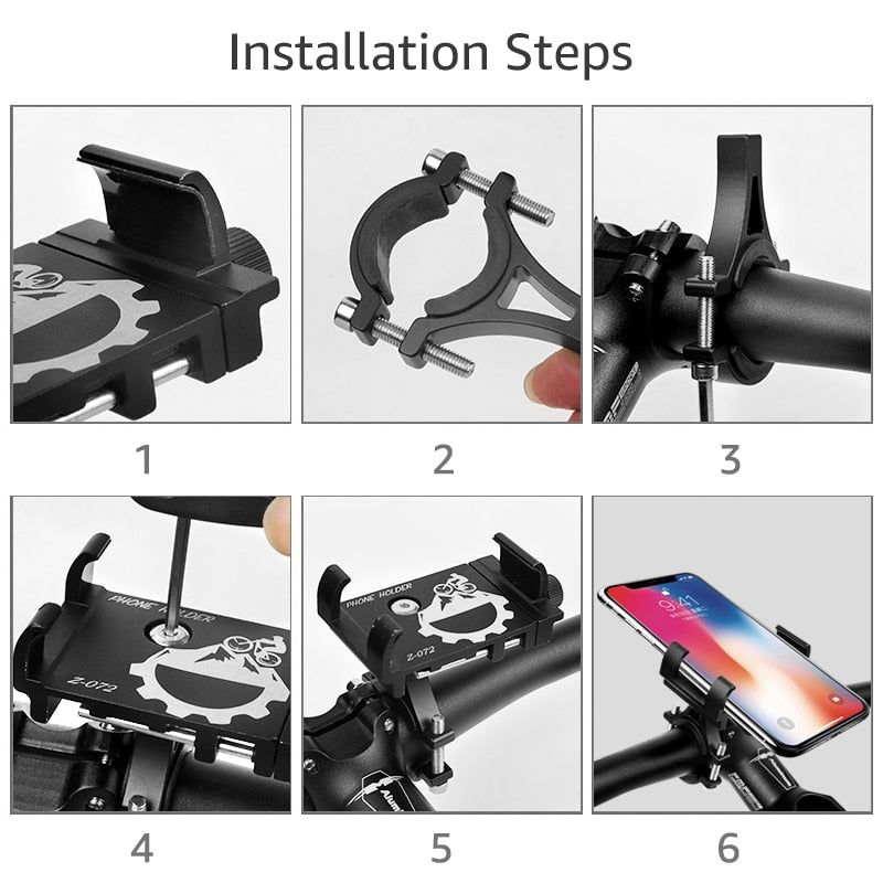 Untoom Fahrrad Handy Halterung Motorrad Lenker Roller Smartphone Halter 360°