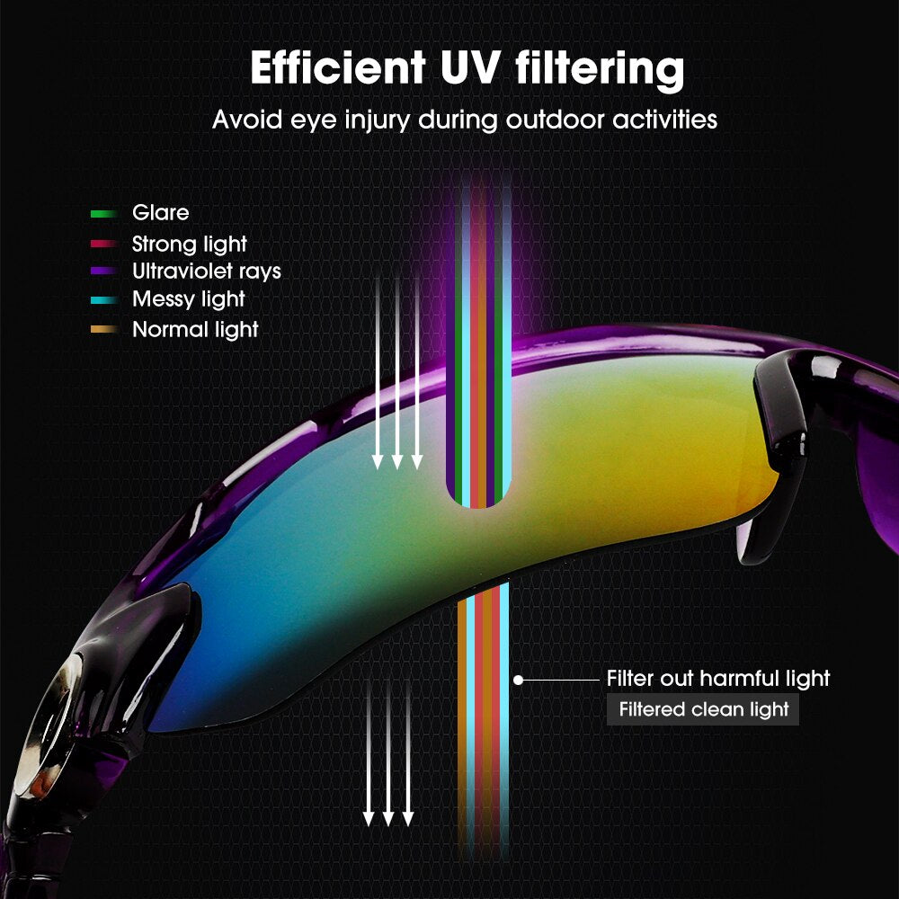 Fahrradbrille Polarisiert Sportbrille Sonnenbrille Brille UV400 7 Farbe
