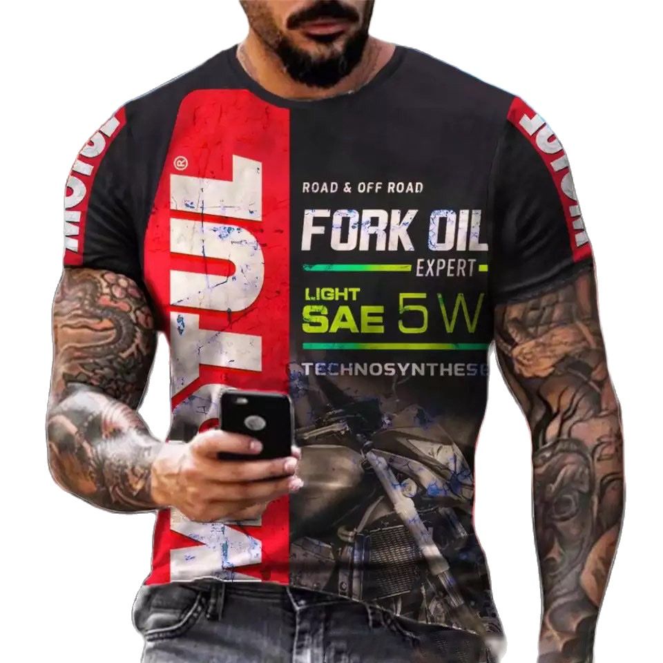Männer Metal Retro Vintage 3D T-Shirt Rundhals Unisex Sommer Streetwear