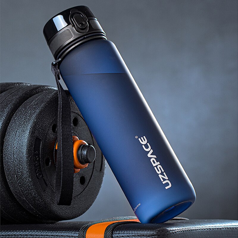 UZSPACE 1000ml Trinkflasche Sportflasche Wasserflasche Getränkeflasche BPA-frei Tritanflasche
