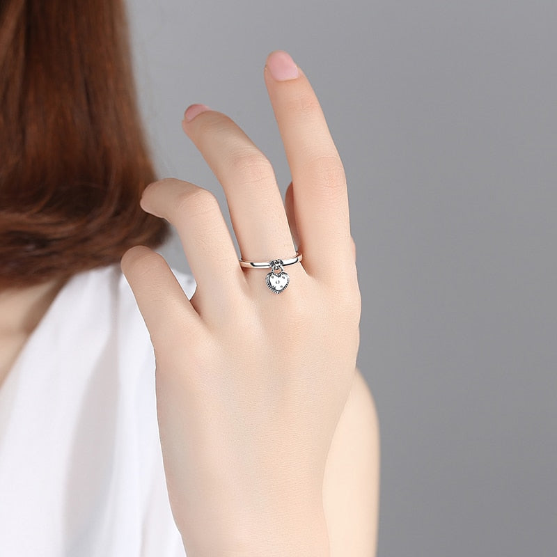 Massiv Sterling Silber 925 Ring filigran Fashion Damenring mit 3A Zirkonia