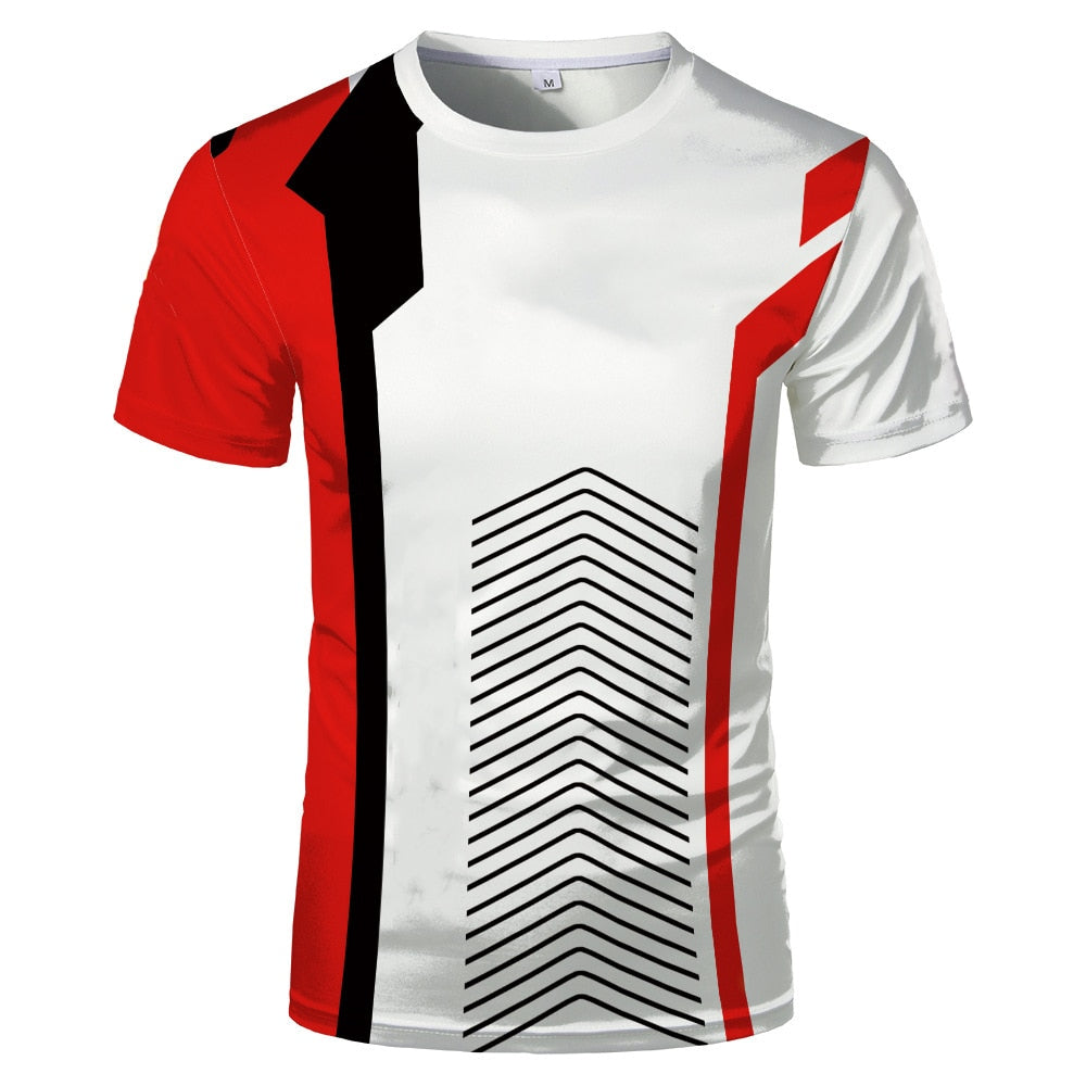 Herren Fashion Trendy 3D T-Shirt Rundhals Unisex Sommer Streetwear
