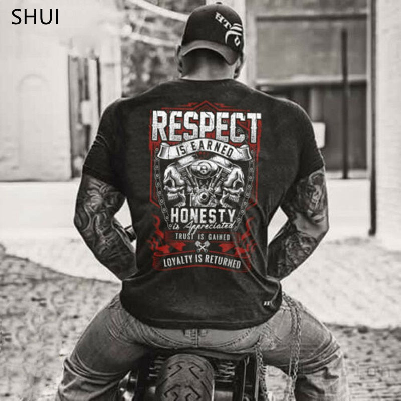 Herren  Metal Skull 3D T-Shirt Rundhals Unisex Sommer Streetwear