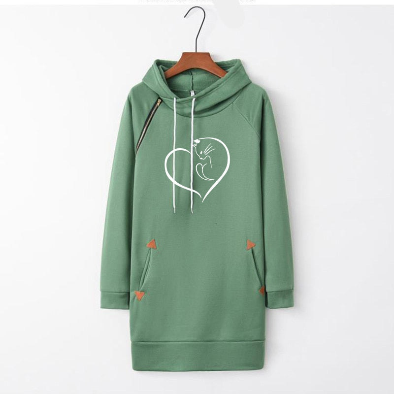 Dame Kapuzenpullover Minikleid Hoodie Sweatshirt Longtops Tunika Jumper Kleider Streetwear