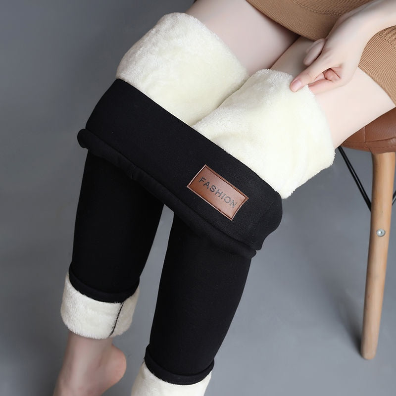 Frauen Winter Warm Thermo Hose Innenfleece Strumpfhose Blickdicht Hosen Leggins