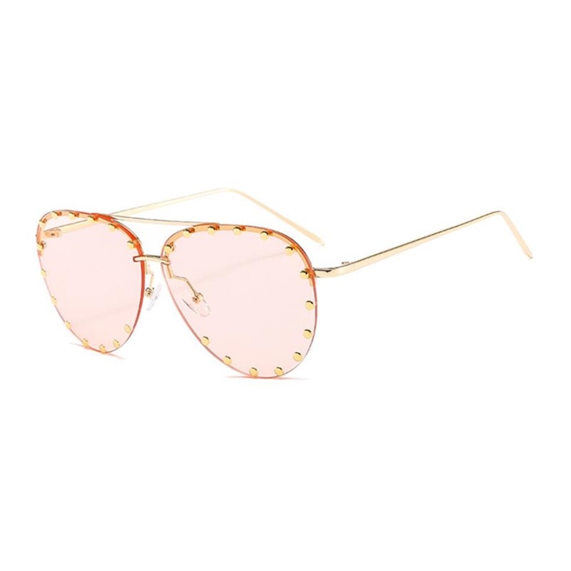 Designer Übergroße Pilot Sonnenbrille Polarisierte Damen Rund Spiegel Gläser