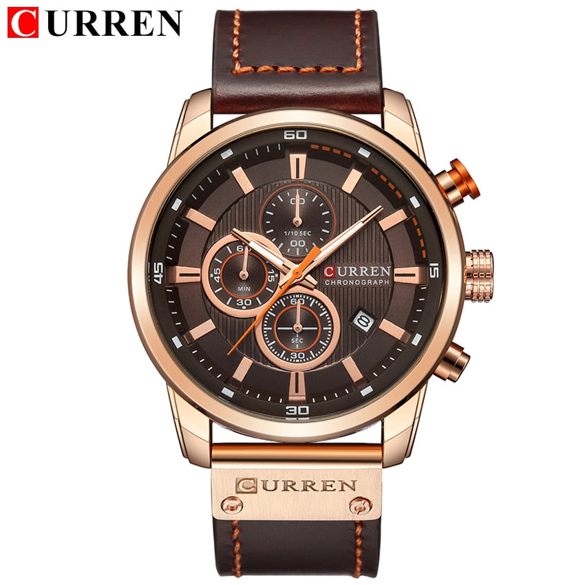 Herren Armbanduhr Silber Schwarz Edelstahl Fashion Luxus Chronograph  Business