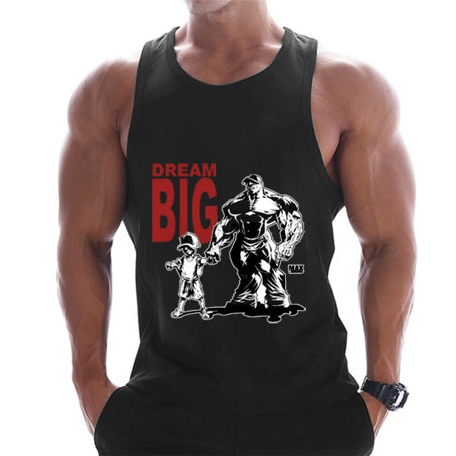 Tanktop T-Shirt Muskelshirt Achselshirt Sport Basic Unifarben Herren