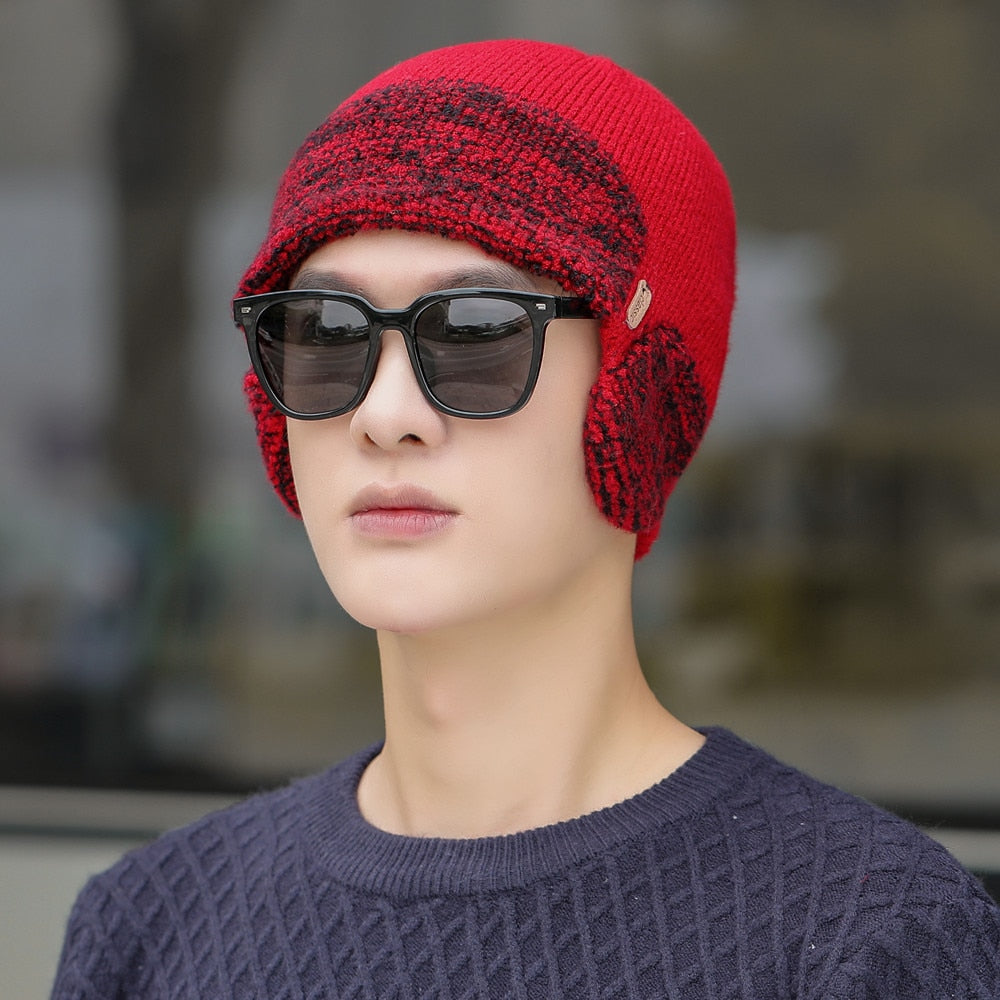 Warme Herren Frauen Wintermütze Fleece Mütze Strickmütze Kappe Hut Unisex Cap