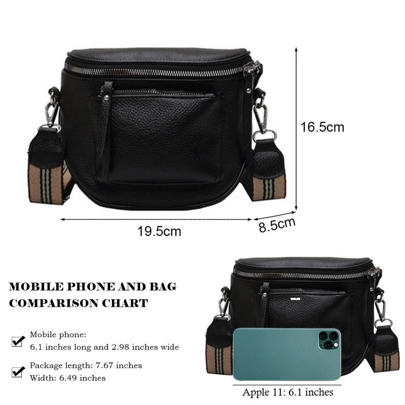 CROSSOVER BAUCHTASCHE HÜFTTASCHE UMHÄNGETASCHE BODYBAG PU Leder NEU