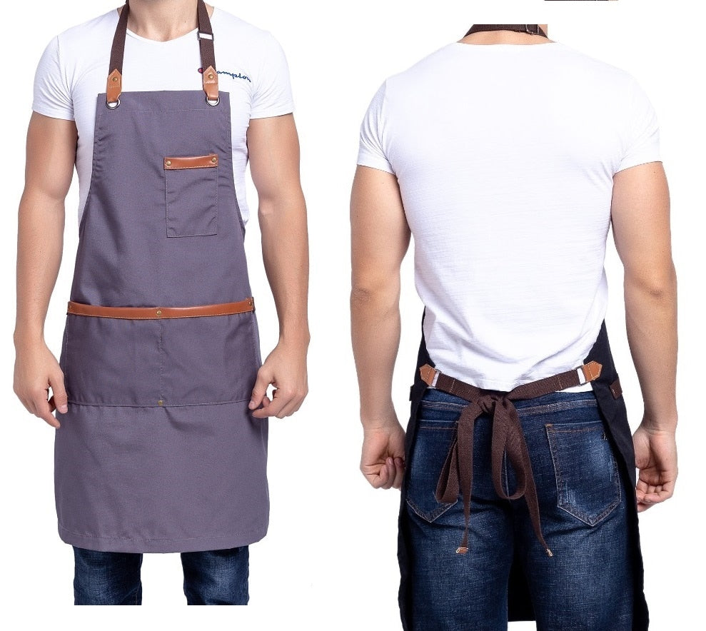 Chef Schürze Kochschürze Kellner Bistroschürze Küchenschürze Grillschürze Latzschürze
