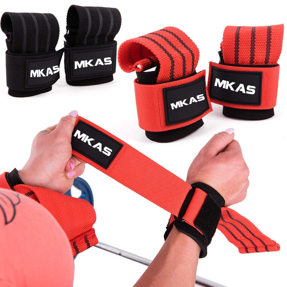 Power Lifting Straps Zughilfen gepolstert Kreuzheben Gym Fitness Herren