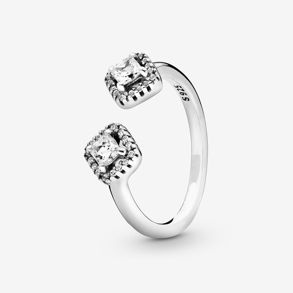Massiv Sterling Silber 925 Ring filigran Fashion Damenring mit 3A Zirkonia