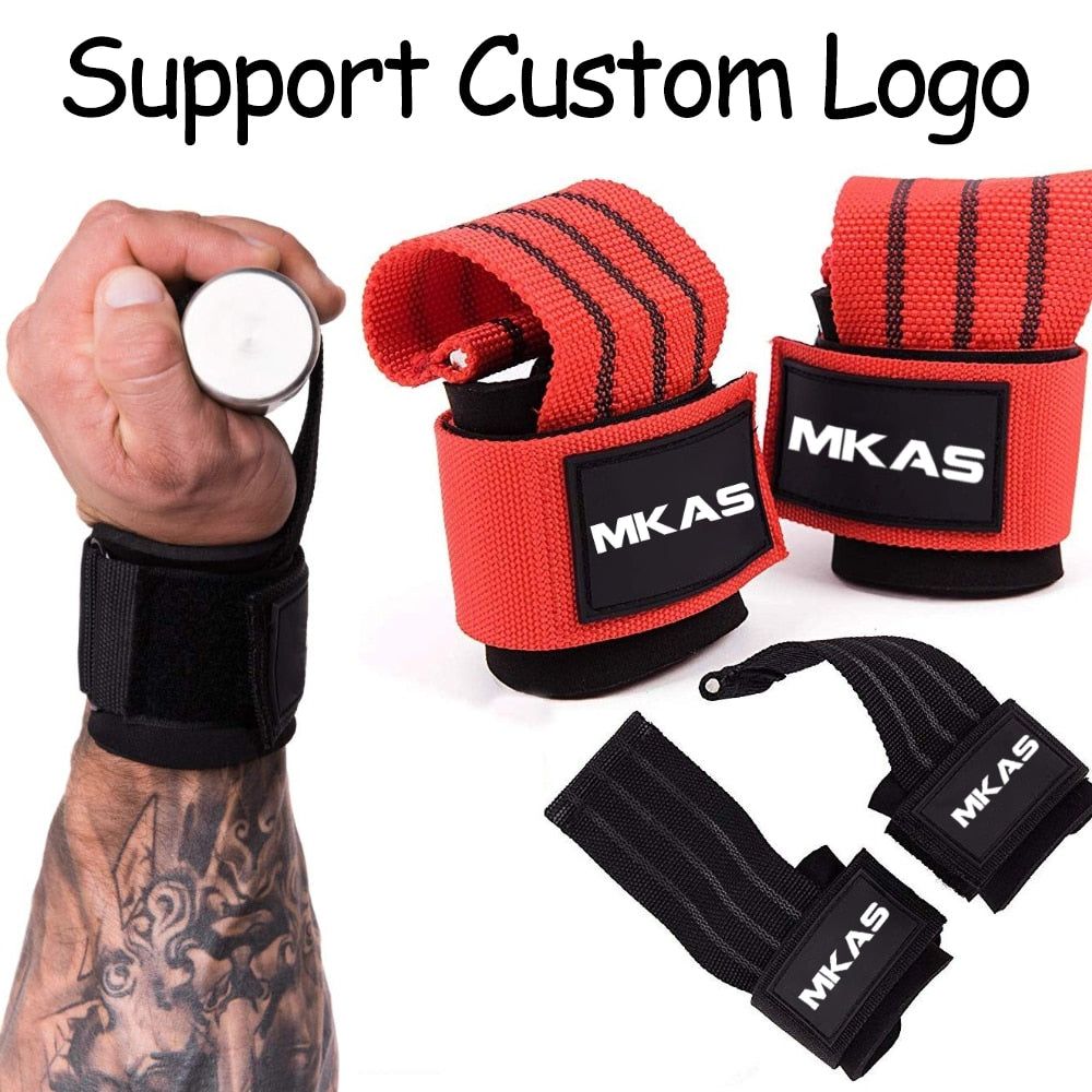 Power Lifting Straps Zughilfen gepolstert Kreuzheben Gym Fitness Herren