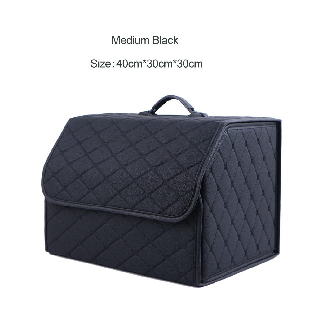 Leder Aufbewahrungsbox Kofferraum Organizer Auto Tasche Klappbarer
