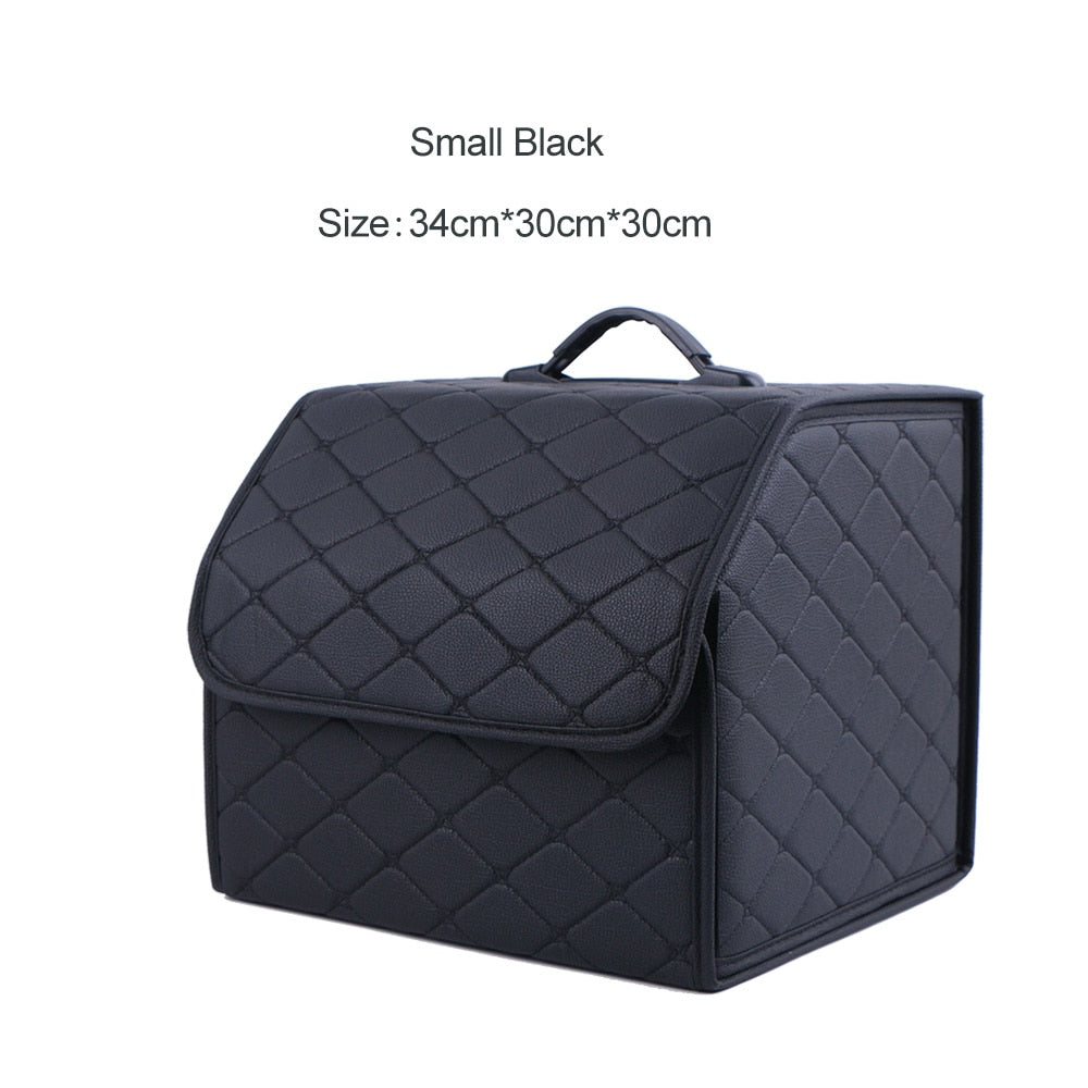 Leder Aufbewahrungsbox Kofferraum Organizer Auto Tasche Klappbarer