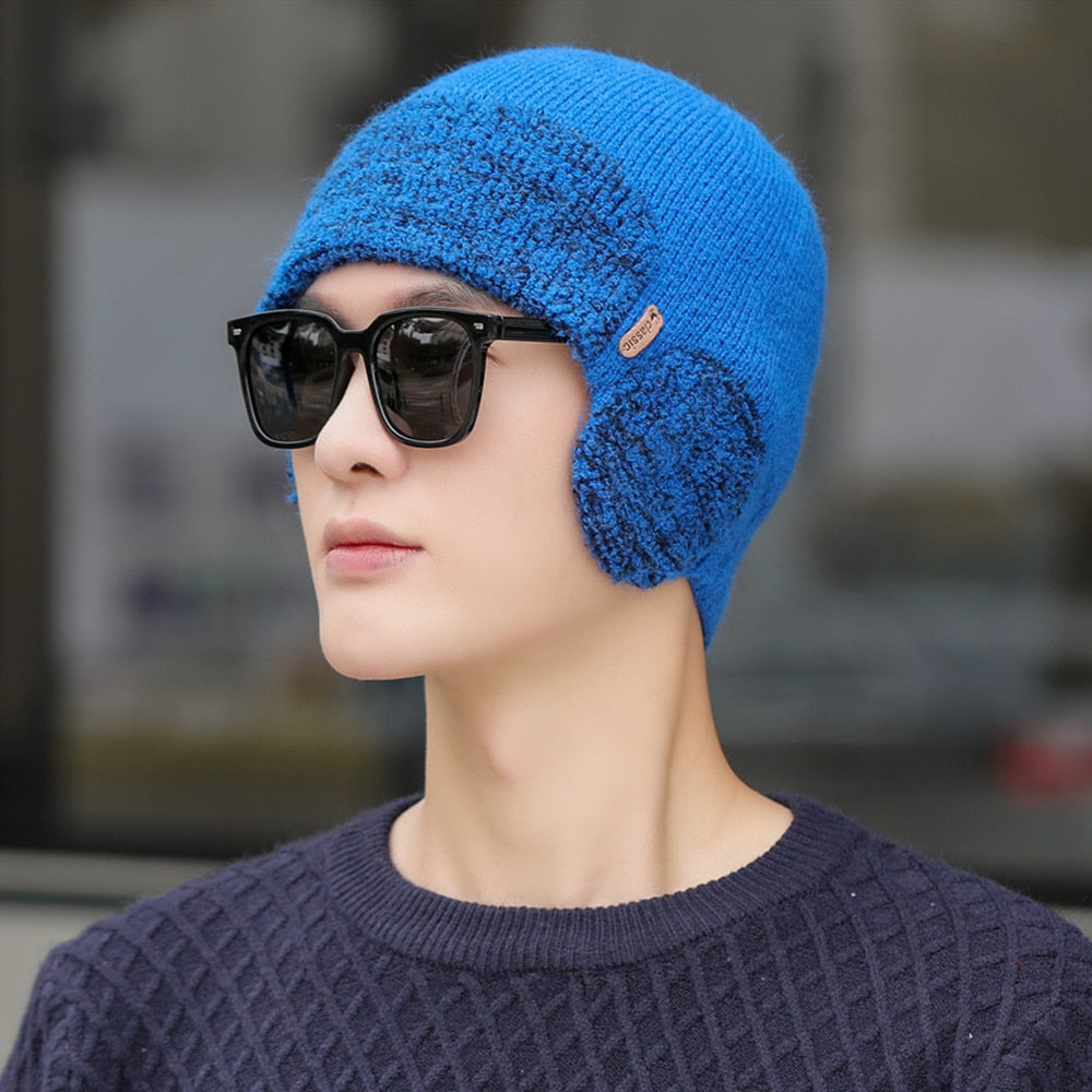 Warme Herren Frauen Wintermütze Fleece Mütze Strickmütze Kappe Hut Unisex Cap