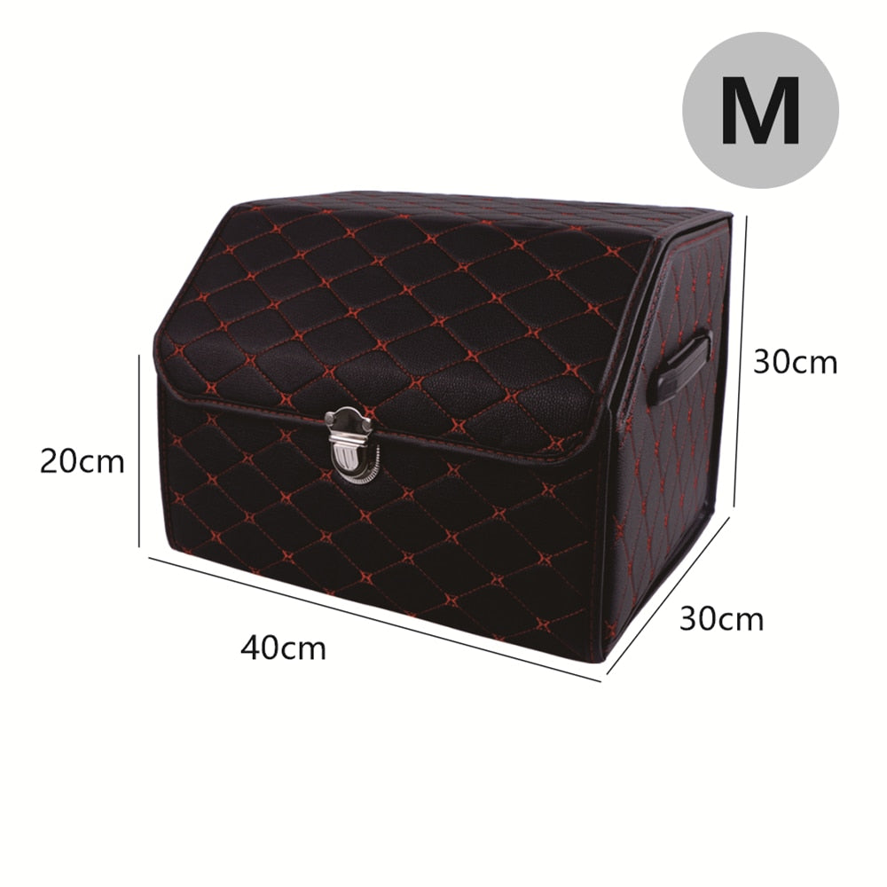 Leder Aufbewahrungsbox Kofferraum Organizer Auto Tasche Klappbarer