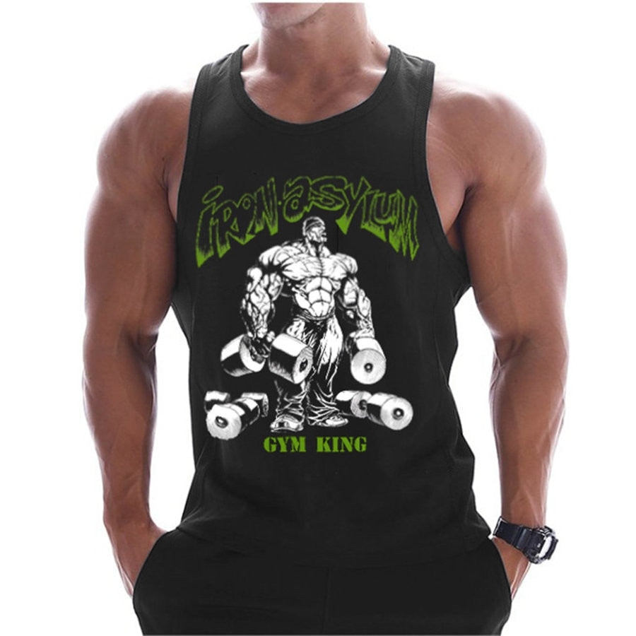 Tanktop T-Shirt Muskelshirt Achselshirt Sport Basic Unifarben Herren