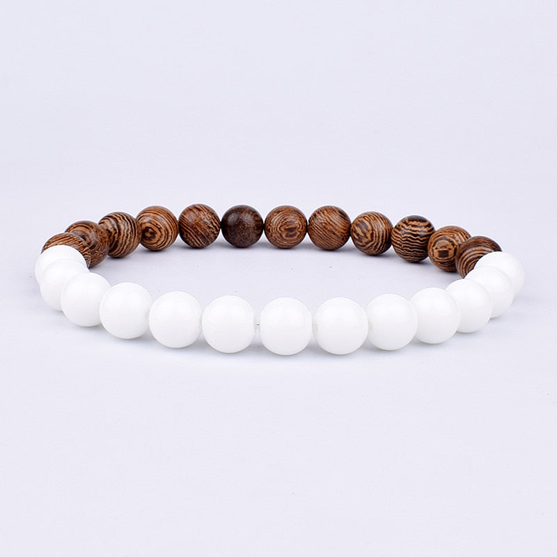 Armband Lava Holz Tibetische Buddha DAMEN HERREN Naturstein Freundschaftsarmband Yoga