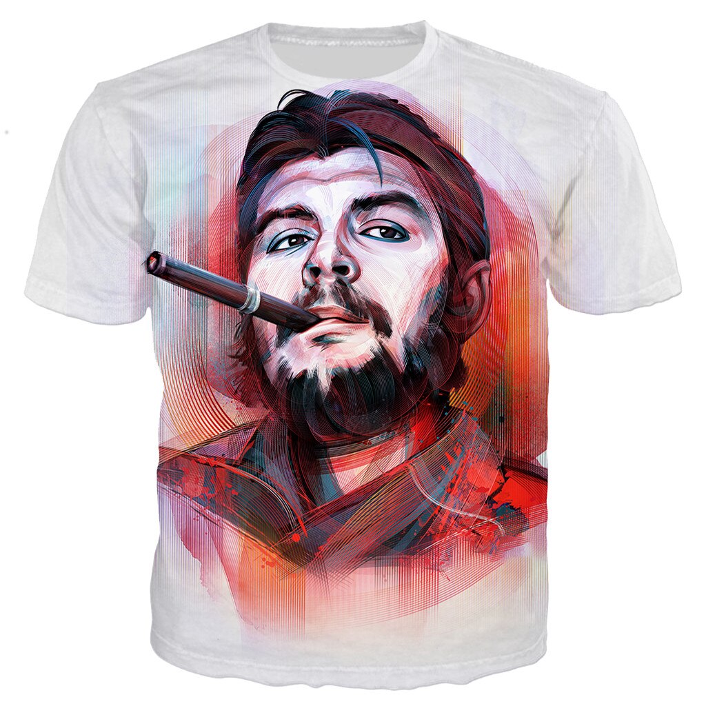 Herren Che Guevara 3D T-Shirt Rundhals Unisex Sommer Streetwear
