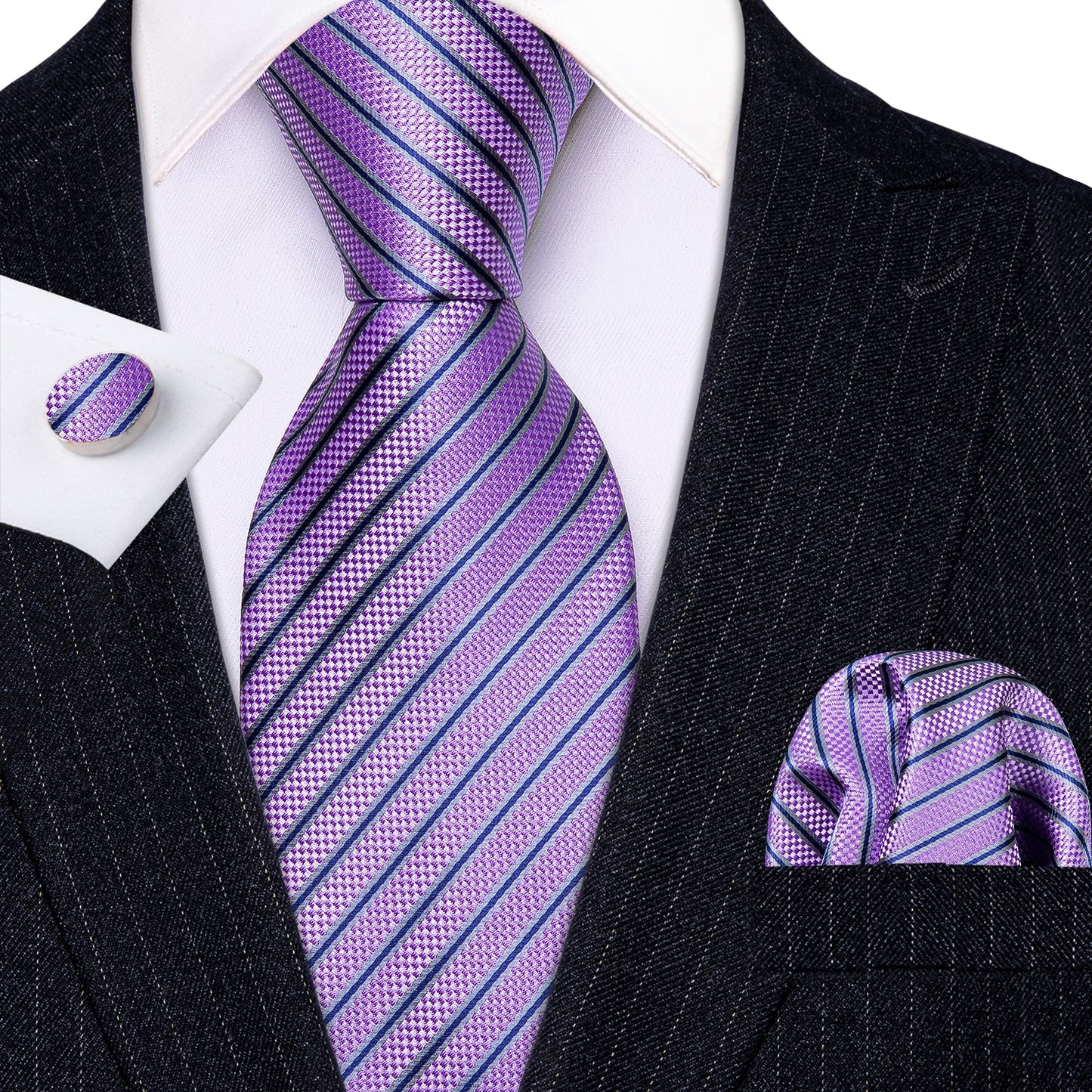 Fashion Seide Krawatte Lila Herren Hochzeit Konfirmation Männer Business