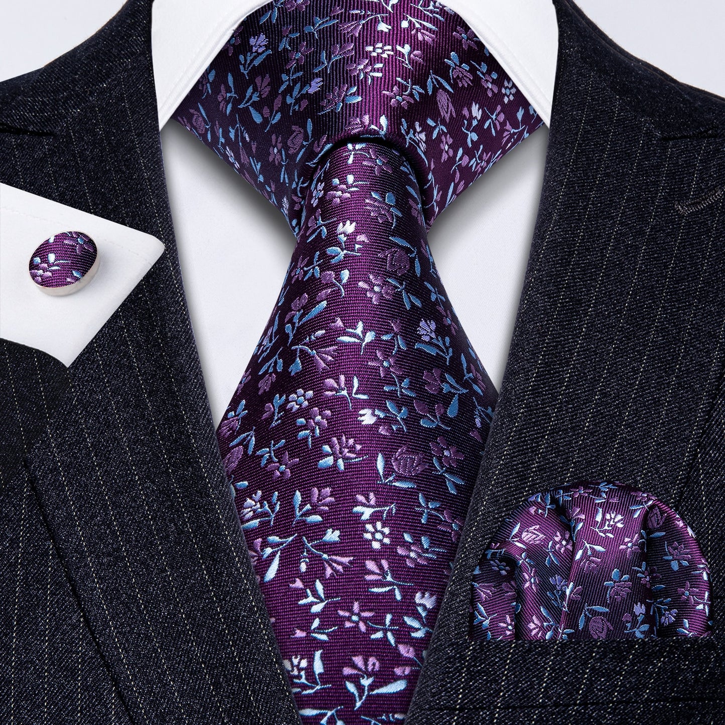 Fashion Seide Krawatte Lila Herren Hochzeit Konfirmation Männer Business