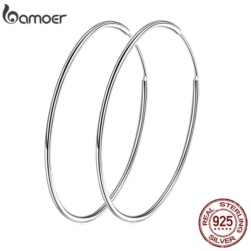 1 Paar Creolen aus 925 Sterling Silber Ohrringe Ohrschmuck Ohrstecker