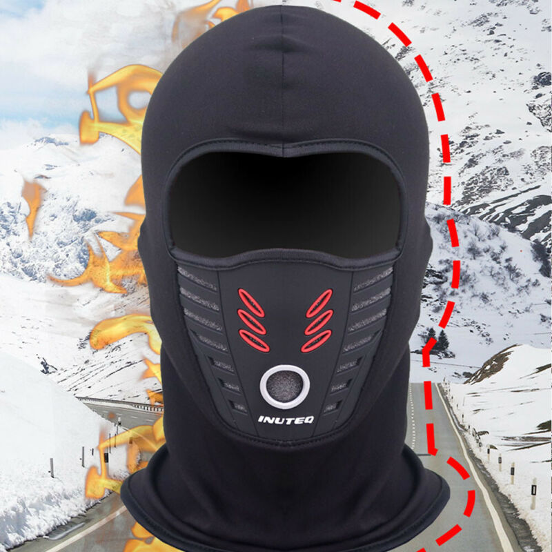 Warme Fleece Motorrad Gesichtsmaske Radsport Ski Mütze Sturmhaube Wasserdicht Winddicht