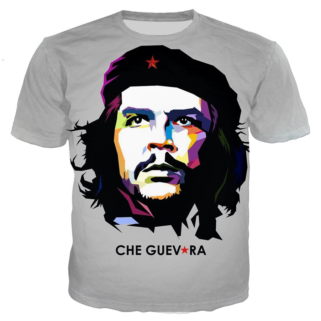 Herren Che Guevara 3D T-Shirt Rundhals Unisex Sommer Streetwear