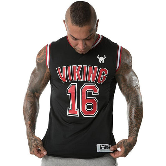 Tanktop T-Shirt Muskelshirt Achselshirt Sport Basic Unifarben Herren Vikings